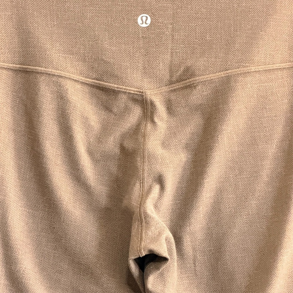 LULULEMON Align Leggings 12 28" High Rise Diamond Print Taupe Yoga Athleisure - Picture 7 of 7